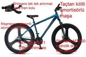 Ümit Accrue HYD 27.5 Jant 21 Vites Hidrolik Fren 16 Kadro Dağ Bisikleti 2757 (160 ile 175 cm arası boy) Indigo Mavi