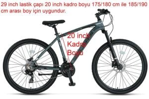 Ümit Solaris HYD 29 Jant, Hidrolik Fren, 20 Kadro Dağ Bisikleti (180 cm üstü boy) Antrasit