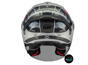 MT Helmets Cosmo SV Arrow Motosiklet Açık Kask ECE 22.06 ve DOT sertifikalı Alc Motosiklet Gri Siyah - LARGE