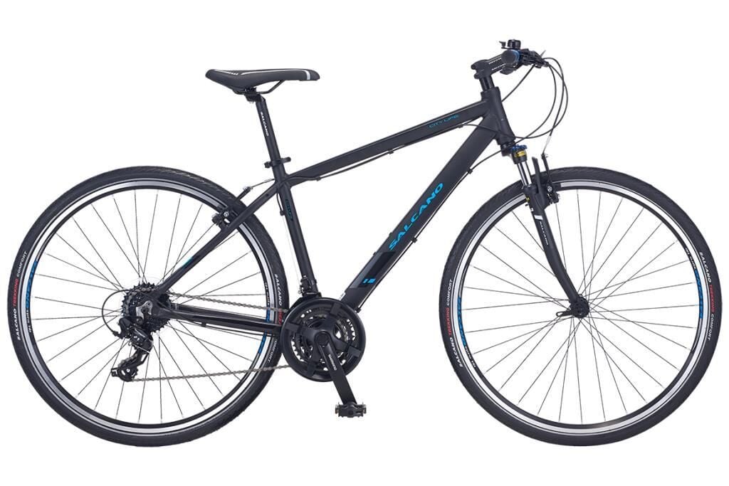 Salcano City Life 21S V 20 Kadro Şehir Bisikleti (180cm üstü boy) Siyah Mavi
