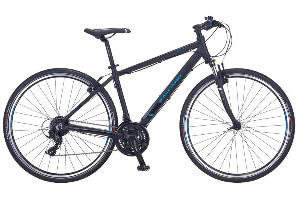 Salcano City Life 21S V 20 Kadro Şehir Bisikleti (180cm üstü boy) Siyah Mavi