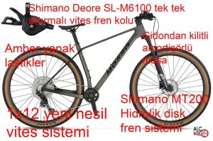 Mosso Lantop 612 Plus (carbon) 29 Jant 17 Kadro 1x12 Vites Hidrolik Fren Dağ Bisikleti (170 ile 180 cm arası boy) Siyah Gri