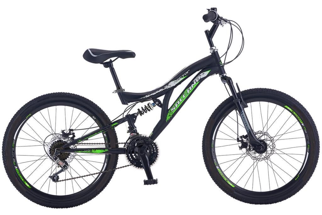 Salcano Hector 24 MD 24 Jant Disk Fren Çift Amortisörlü Bisiklet (140 ile 160 cm arası boy)