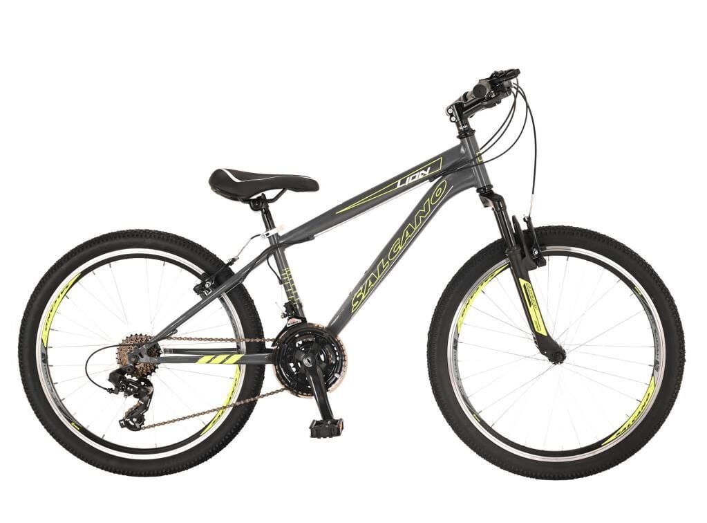 Salcano Lion 24V Jant Çocuk Bisikleti (135 ile 155 cm arası boy) Gri Sarı