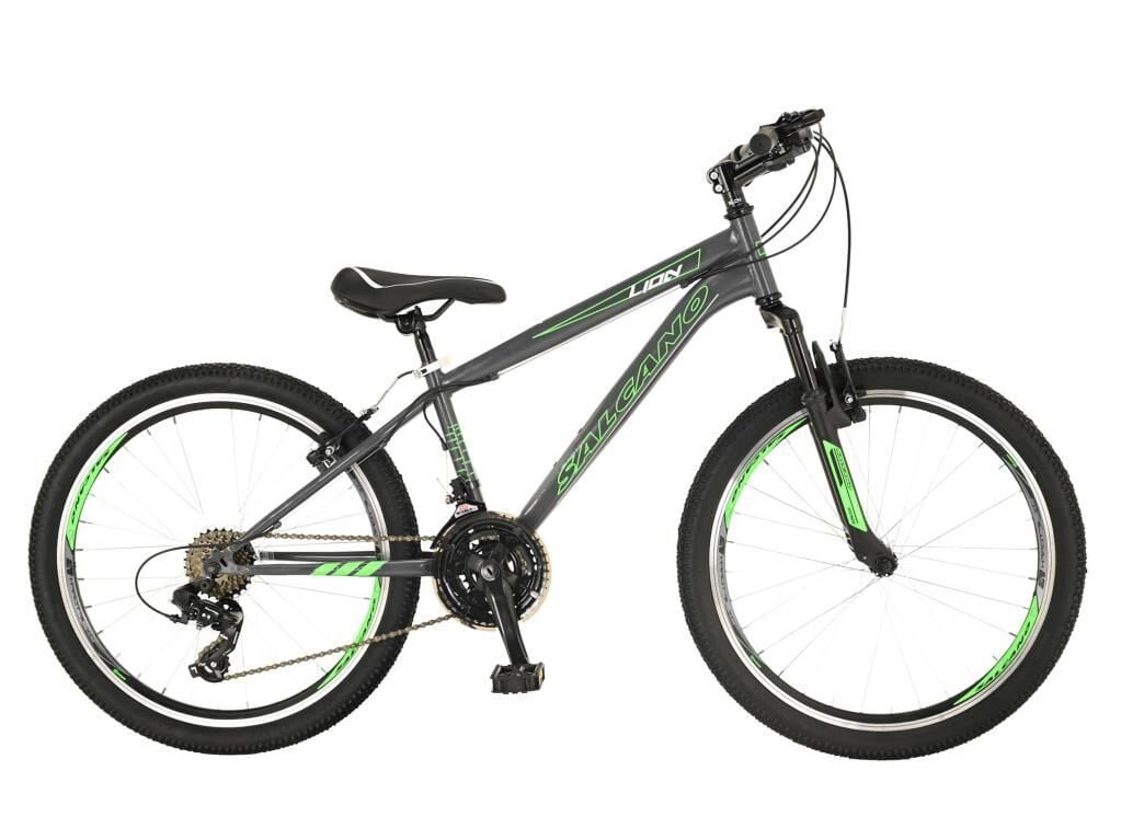 Salcano Lion 24V Jant Çocuk Bisikleti (135 ile 155 cm arası boy) Gri Yeşil