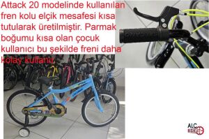 Salcano Attack 20 Jant Çocuk Bisikleti (120 ile 140 cm arası boy) Açık Mavi Mavi