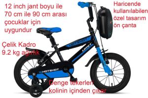 Ümit Hotshot 12 Jant Çocuk Bisikleti 1210 (70-90 cm arası boy) Siyah Mavi