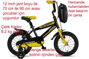 Ümit Hotshot 12 Jant Çocuk Bisikleti 1210 (70-90 cm arası boy) Siyah Sarı