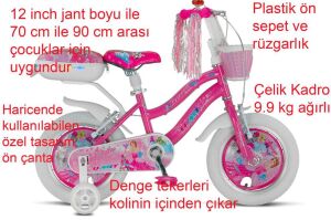 Ümit Princess 12 Jant Kız Çocuk Bisikleti 1208 (70-90 cm Boy)