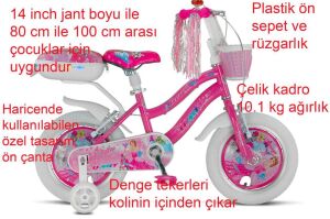 Ümit Princess 14 Jant Kız Çocuk Bisikleti 1408 (80-100 cm Boy)