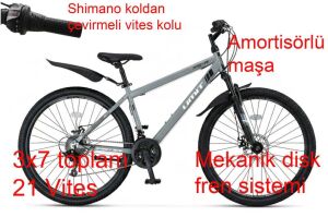 Ümit Faster 26 Jant Disk Fren Dağ Bisikleti 2643 (145 ile 165 cm arası boy) Nardo Gri