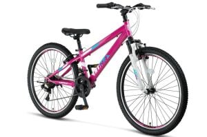 Ümit Luna 24 Jant Genç Kız Bisikleti 2469 (135-160 cm arası boy) Pembe Turkuaz