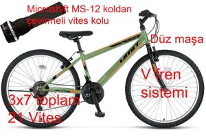 Ümit Colorado 24 Jant Dağ Bisikleti 2401 (135 ile 155 cm arası boy) Olive Green Turuncu