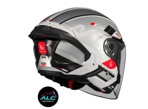 MT Helmets Cosmo SV  Silence  Motosiklet Açık Kask ECE 22.06 ve DOT sertifikalı Alc Motosiklet Beyaz Gri - MEDIUM
