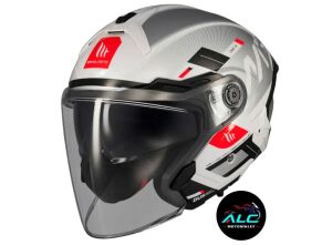 MT Helmets Cosmo SV  Silence  Motosiklet Açık Kask ECE 22.06 ve DOT sertifikalı Alc Motosiklet Beyaz Gri - XLARGE