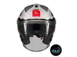 MT Helmets Cosmo SV  Silence  Motosiklet Açık Kask ECE 22.06 ve DOT sertifikalı Alc Motosiklet Beyaz Gri - XLARGE