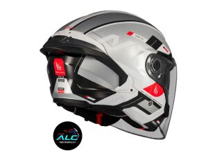 MT Helmets Cosmo SV  Silence  Motosiklet Açık Kask ECE 22.06 ve DOT sertifikalı Alc Motosiklet Beyaz Gri - XLARGE