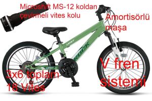 Ümit Rock 20 Jant Erkek Çocuk Bisikleti 2068 (120-140 cm arası boy) Olive Green