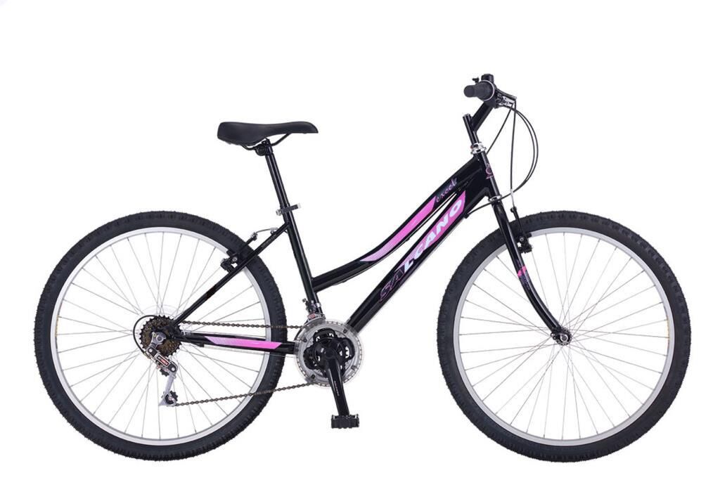 Salcano Excel 26 Lady Pabuç Fren Kadın Bisikleti (155 cm üstü Boy) Siyah Pembe