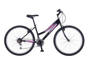 Salcano Excel 26 Lady Pabuç Fren Kadın Bisikleti (155 cm üstü Boy) Siyah Pembe