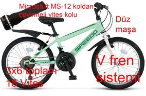 Ümit Speedo 20 Jant Vitesli Çocuk Bisikleti 2067 (115-140 cm arası boy) Mint