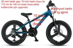 Ümit Accrue 2D 20 Jant 21 Vites Mekanik Disk Fren Dağ Bisikleti 2056 (115 ile 140 cm arası boy) Indigo Mavi