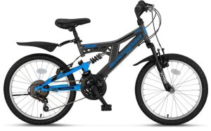 Ümit Blackmount 20 Jant Çift Amortisörlü Çocuk Bisikleti 2030 (120-140 cm arası boy) Antrasit Mavi