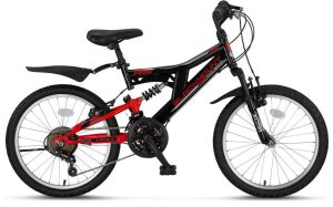Ümit Blackmount 20 Jant Çift Amortisörlü Çocuk Bisikleti 2030 (120-140 cm arası boy) Siyah Kırmızı