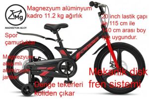 Ümit Crosser 2d 20 Jant Disk Fren Erkek Çocuk Bisikleti 2017 (115 ile 140 cm arası boy) Siyah Kırmızı