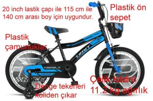 Ümit Trend-Y 20 Jant Erkek Çocuk Bisikleti 2002 (115-140 cm arası boy) Siyah Mavi