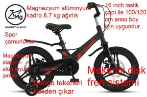 Ümit Crosser 2D 16 Jant Disk Fren Erkek Çocuk Bisikleti 1617 (100 ile 120 cm arası boy) Siyah Kırmızı