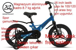 Ümit Crosser 2D 16 Jant Disk Fren Erkek Çocuk Bisikleti 1617 (100 ile 120 cm arası boy) Indigo Mavi