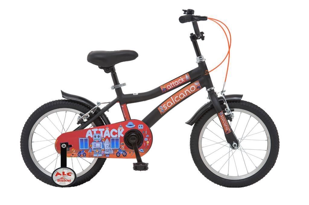 Salcano Attack 16 Jant Çocuk Bisikleti (105/120 cm boy) Siyah Turuncu