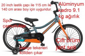Ümit Motion V 20 Jant Erkek Çocuk Bisikleti 2073 (115-140 cm arası boy) Antrasit Turuncu