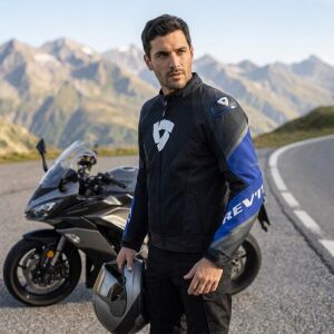 Revit Fortuna Air Erkek Yazlık Motosiklet Montu Aa Sertifikalı Ce Korumalı Alc Motosiklet Siyah Mavi - MEDIUM