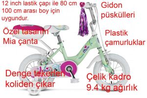 Ümit Mia 12 Jant Kız Çocuk Bisikleti 1220 (80-100 cm arası boy) Mint