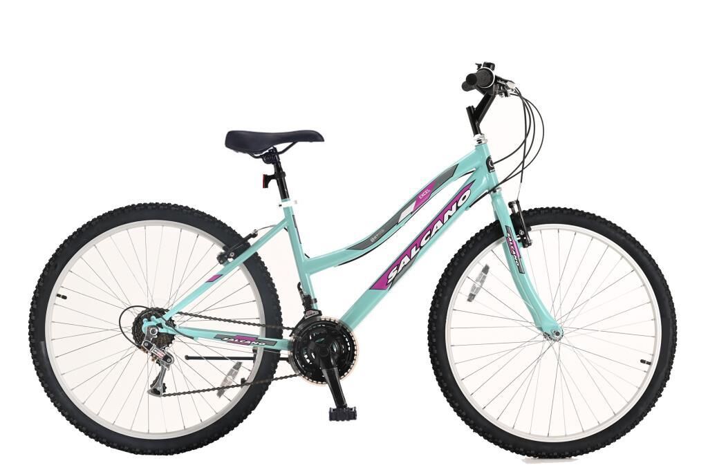 Salcano Excel 26 Lady Pabuç Fren Kadın Bisikleti (155 cm üstü Boy) Turkuaz Pembe