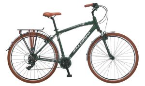 Salcano Sarejevo 700V 28 Jant Pabuç Fren Amortisörlü Şehir Bisikleti (175 cm üstü boy) Haki Yeşil Beyaz