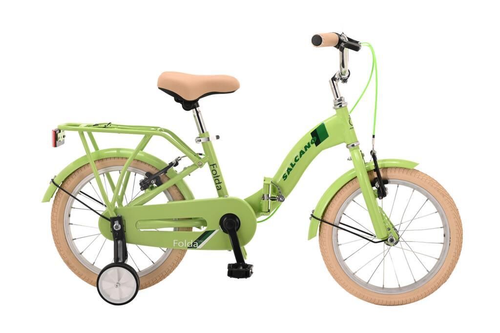 Salcano Flyer 16 Folda Katlanabilir Çoçuk Bisikleti (105/120 cm arası boy) Fıstık Yeşil
