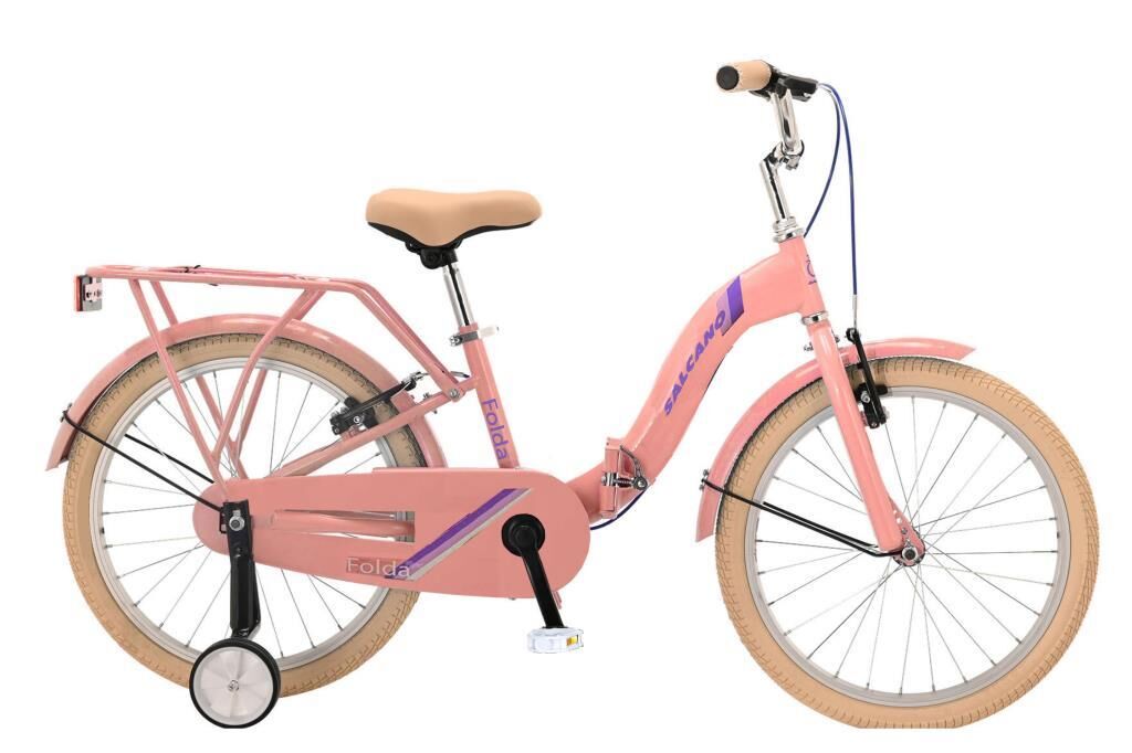 Salcano Flyer 20 Folda Katlanabilir Çoçuk Bisikleti (120 ile140 cm arası boy) Pudra Pembe