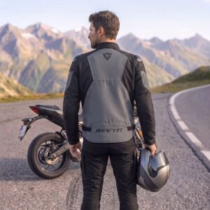 Revit Control H2O Su Geçirmez Motosiklet Montu Aa Sertifikalı Ce Korumalı Alc Motosiklet Gri Siyah - XLARGE