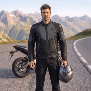 Revit Control H2O Su Geçirmez Motosiklet Montu Aa Sertifikalı Ce Korumalı Alc Motosiklet Siyah Antrasit - LARGE