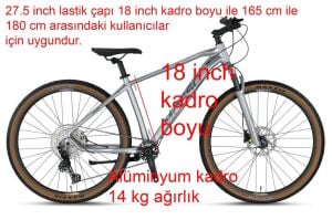 Mosso Chrome Edition 27.5 Deore 18 Kadro Dağ Bisikleti 12 Vites (165-180 cm arası boy)