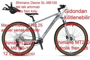 Mosso Chrome Edition 27.5 Deore 18 Kadro Dağ Bisikleti 12 Vites (165-180 cm arası boy)