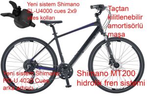 Salcano City Sport 700 2x9 Cues Sistem Şehir Bisikleti 19 Kadro (170 ile 180 cm arası boy) Siyah Mavi