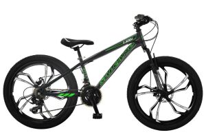 Salcano Lion  24 MD13 Mono Disk Fren Bisiklet (135 ile 155cm arası boy) Siyah Yeşil