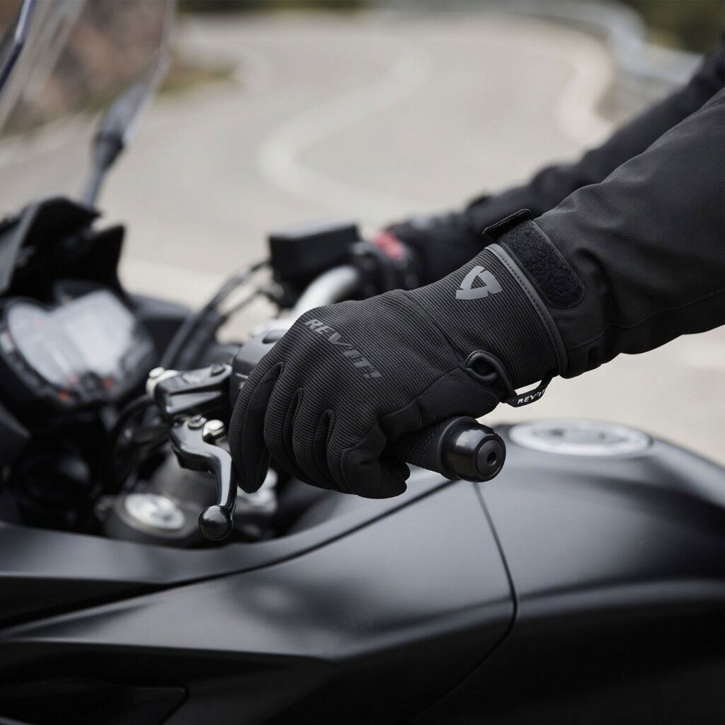 Revit Cool Yazlık Motosiklet Eldiveni Kp-1 Sertifikalı Ce Korumalı Alc Motosiklet Siyah - XXLARGE