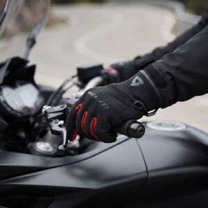 Revit Cool Yazlık Motosiklet Eldiveni Kp-1 Sertifikalı Ce Korumalı Alc Motosiklet Siyah Kırmızı - MEDIUM