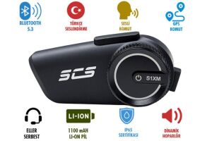 Scs S1XM Bluetooth Kulaklık Türkçe Sesli Komut (Bluetooth 5.3) IP65 sertifikalı