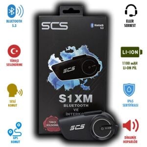 Scs S1XM Bluetooth Kulaklık Türkçe Sesli Komut (Bluetooth 5.3) IP65 sertifikalı